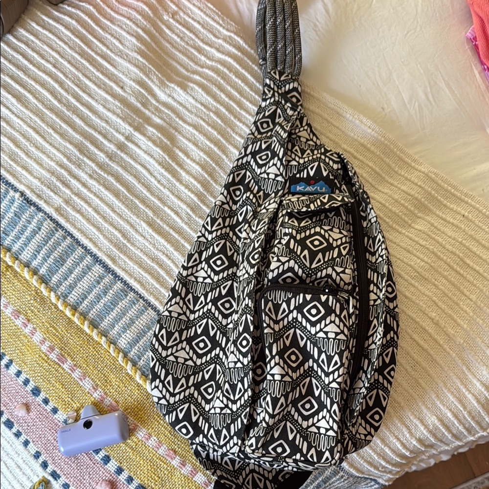 KAVU Black and White Sling Bag
